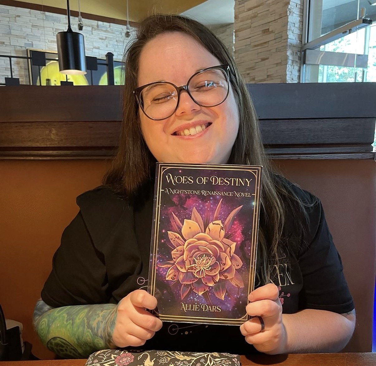 Allie Dars with Custom Book Cover